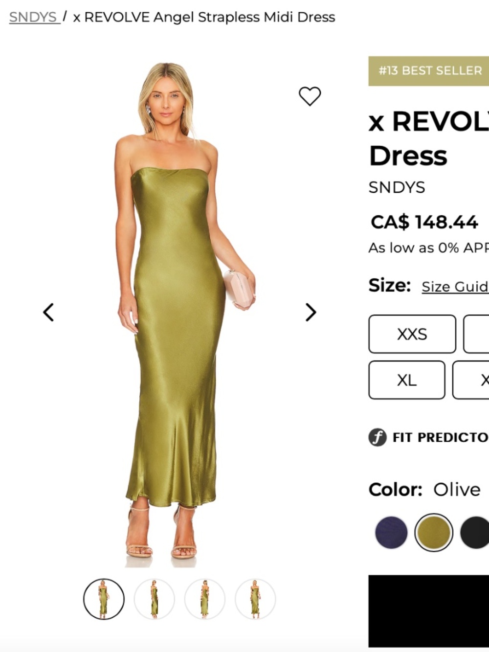 REVOLVE SNDYS Strapless Midi Dress